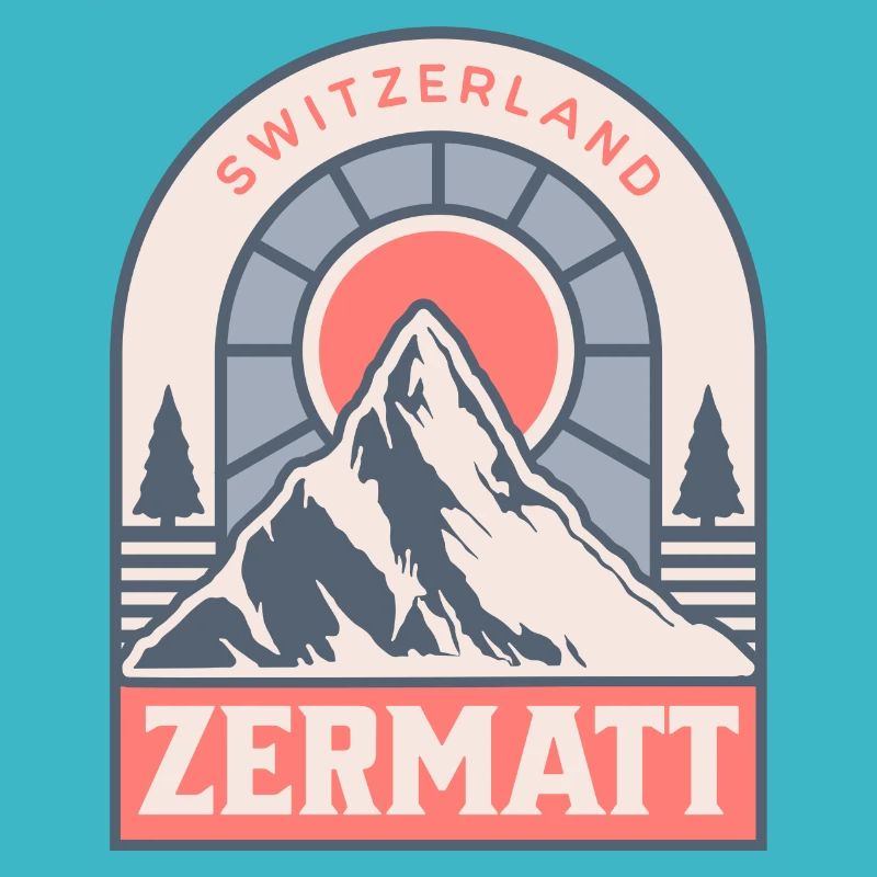 Zermatt Switzerland Retro Ski