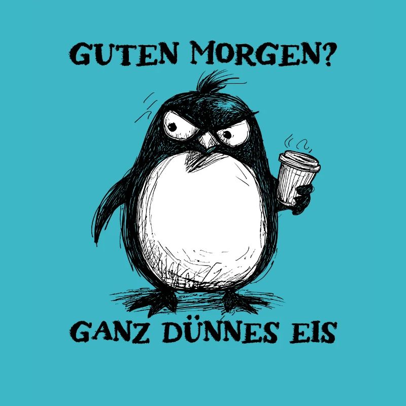 Guten Morgen Ganz Dünnes Eis Morgenmuffel Pinguin
