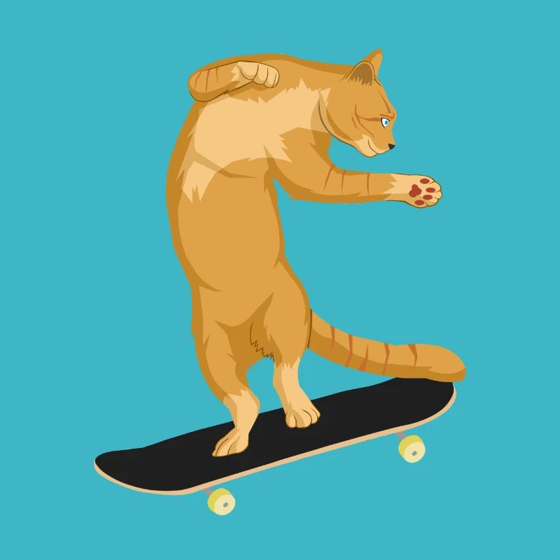 | cat on skateboard Cats | Skater, sk8