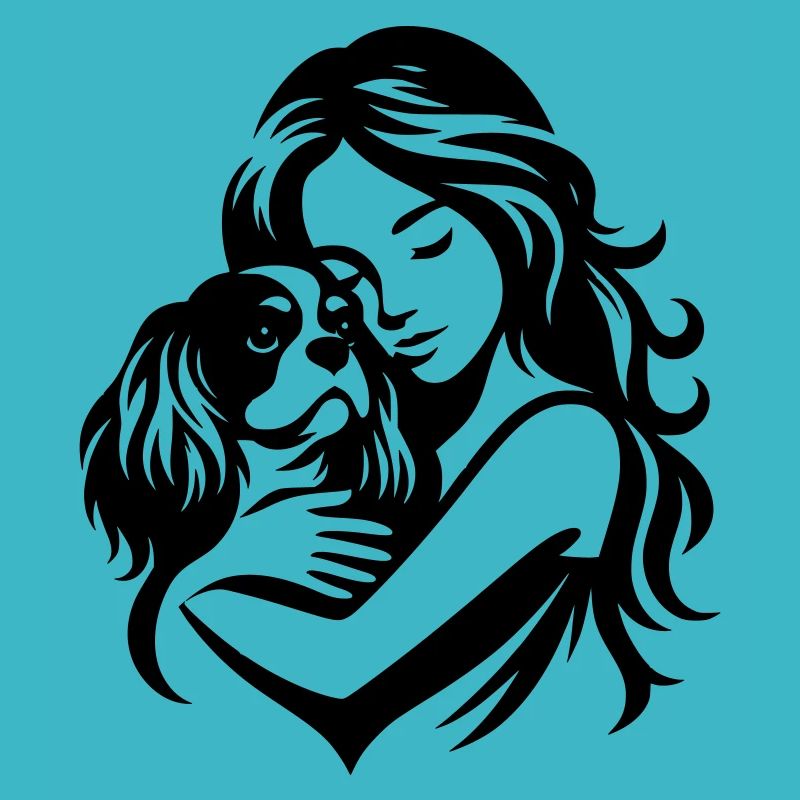 Cavalier King Charles Mom - conception vectorielle dogmom