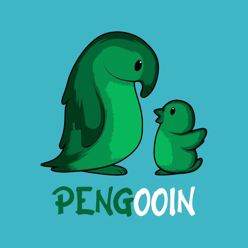 Pengooin Liebevoller Elternteil. Geschenk