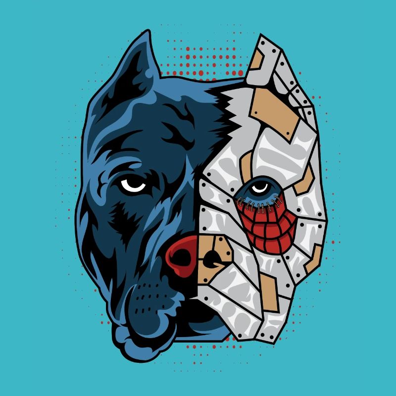 Pitbull-Roboter Hund Elternteil. Geschenk