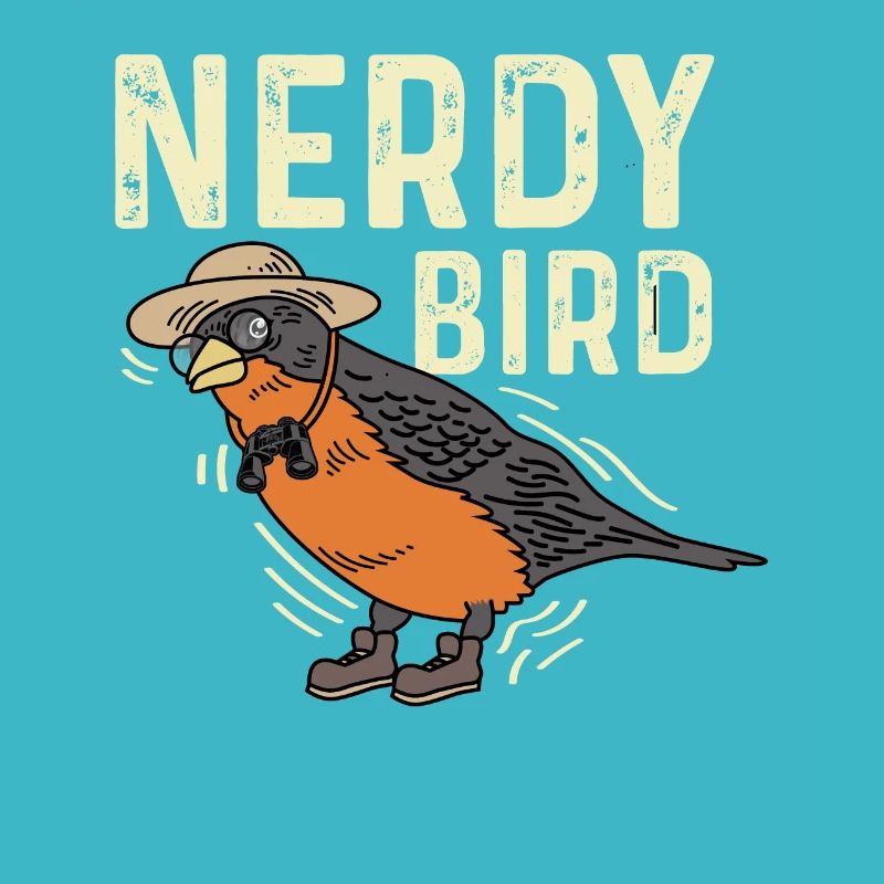 Nerdiger Vogel Smart und Nerd Geschenk