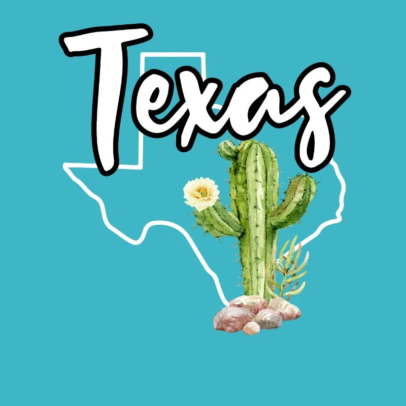 Texas Map Funny Quote State Map Pride Cactus Vinta