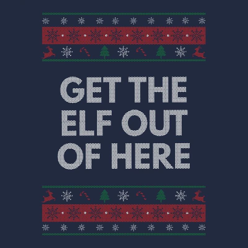 Sortez l’elfe d’ici Noël Papa Blagues Noël