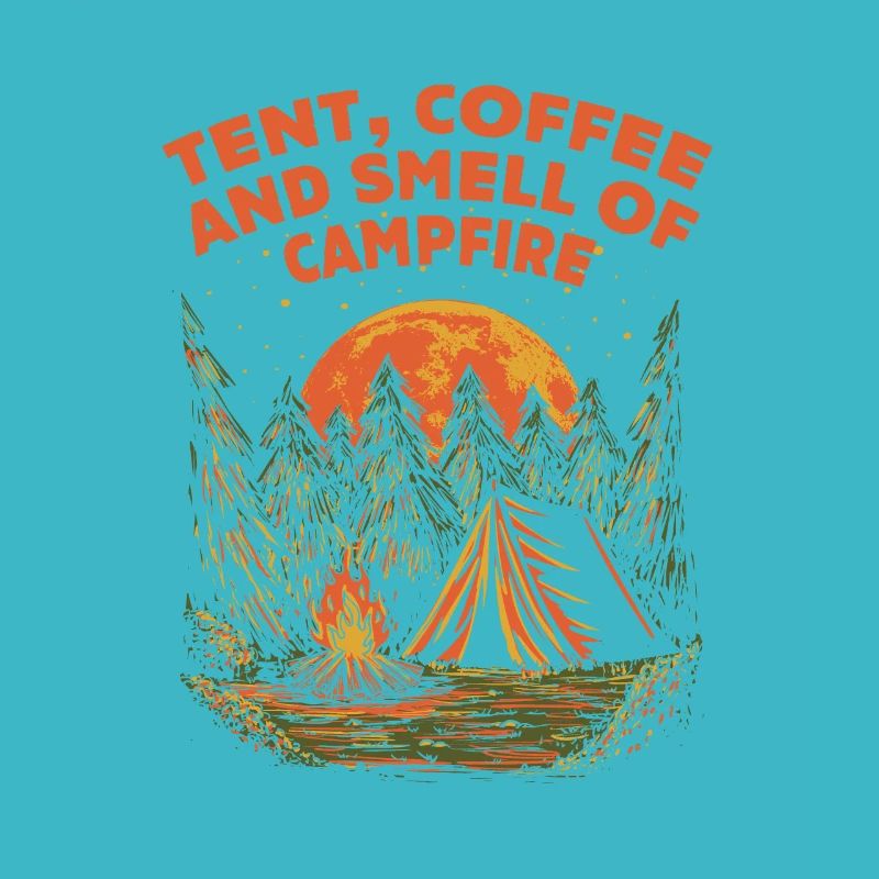 Café de tente et odeur de feu de camp Camping Randonnée Ca