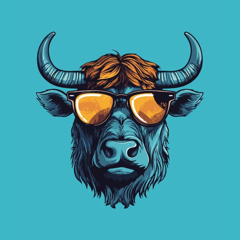 Bull Hipster Cool Party Taurus