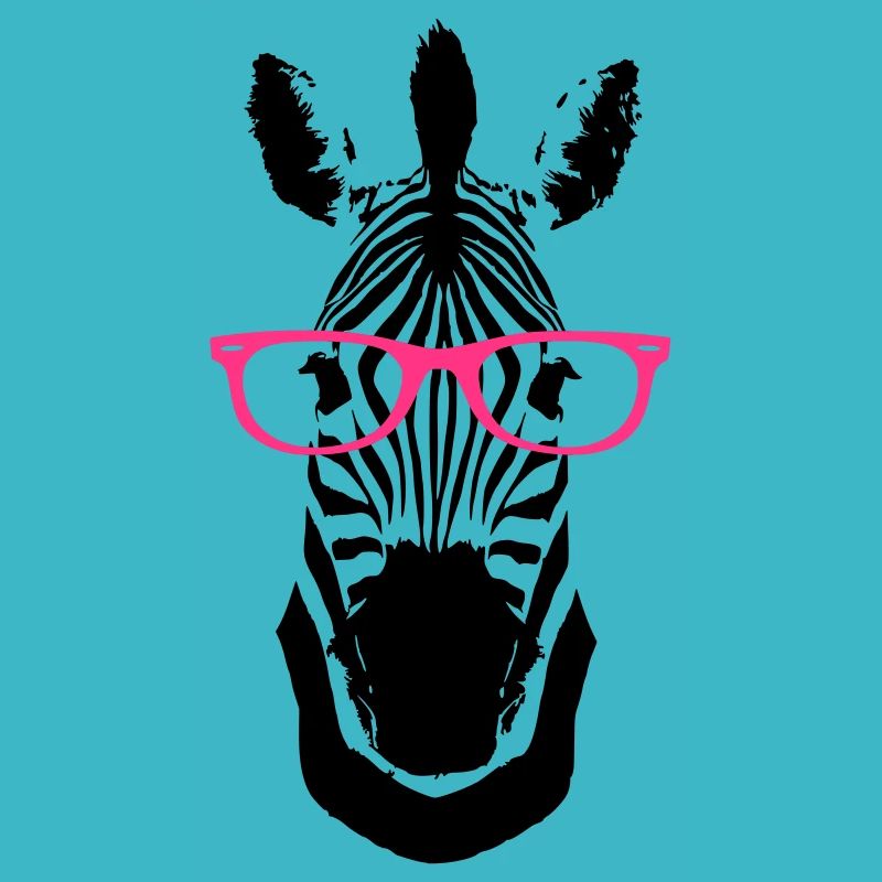 Zebra Brille Nerd