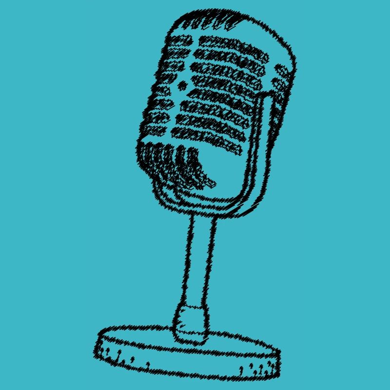 Microphone - Rétro - dessiné