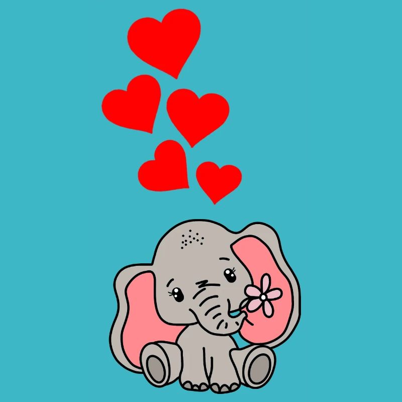 Elefant Herz Liebe