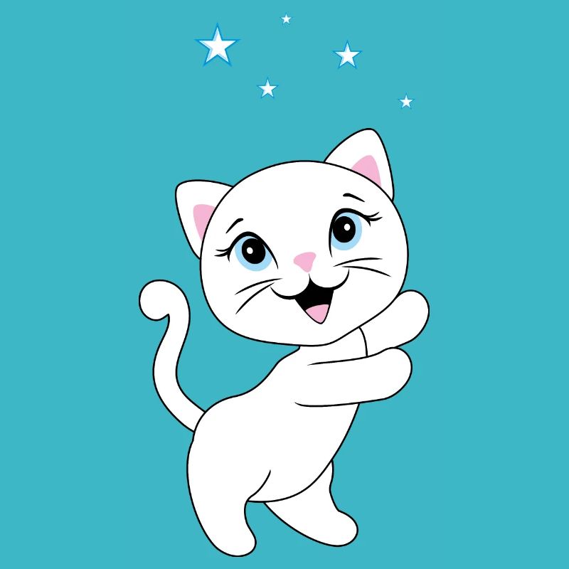 Chaton attrape des étoiles