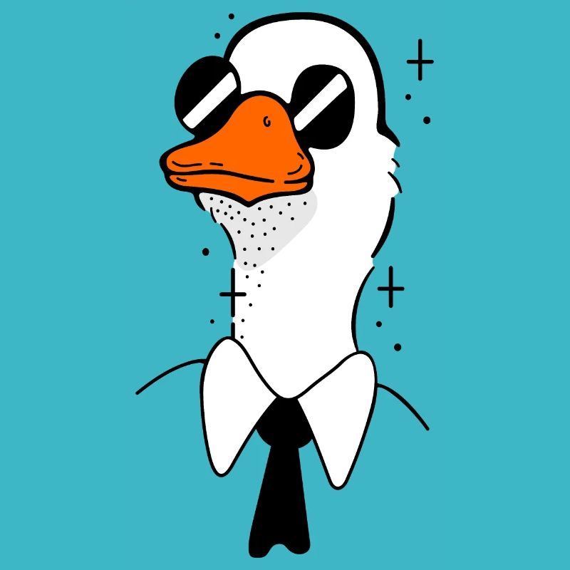 Oie avec cravate