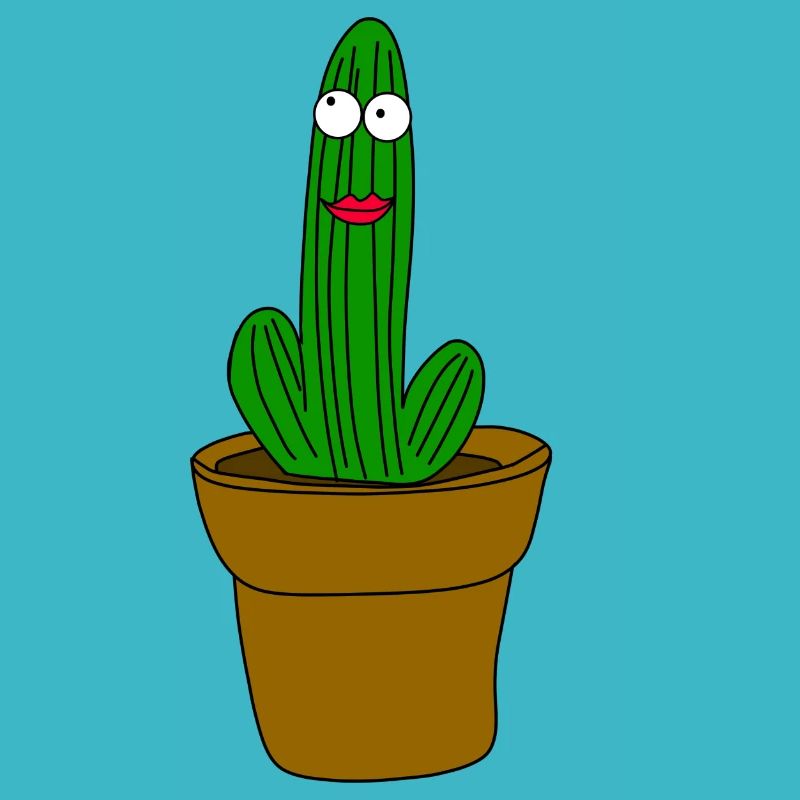 Cactus with face