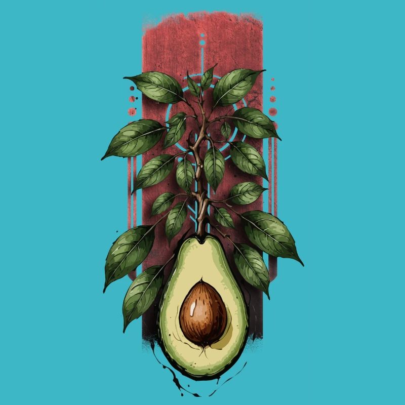 Avocadosprossen: Baum, der aus einer Avocado hervorgeht