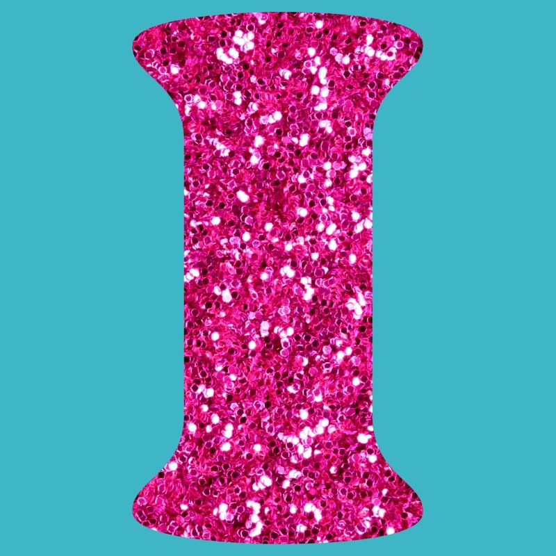 Buchstabe i rosa Glitzer