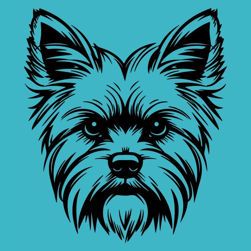 Tête de chien Yorkshire Terrier