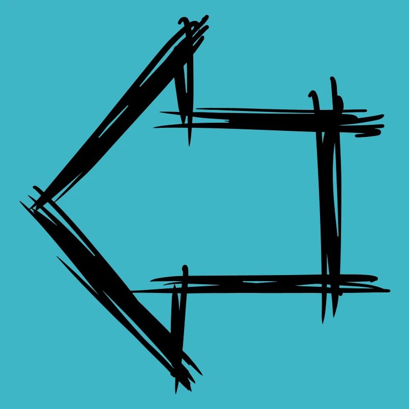 Arrow, right left, symbol / icon hand drawn