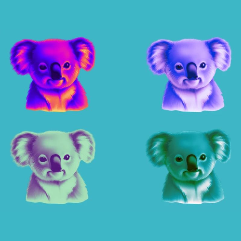 Koala bunt Geschenkidee Koalas Pop Art Pop-Art