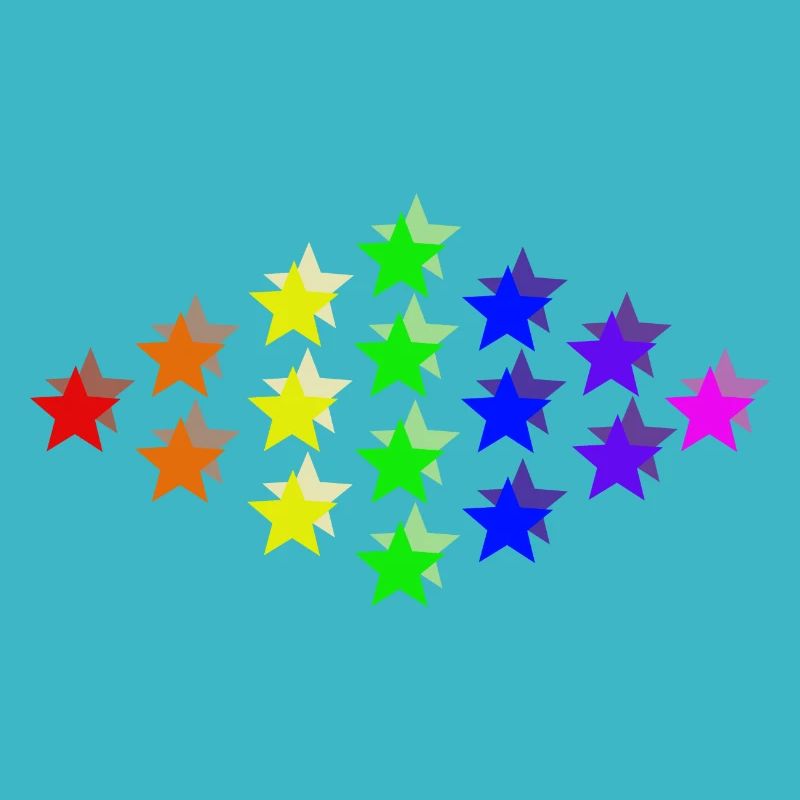 Sterne bunt Regenbogen Geschenkidee