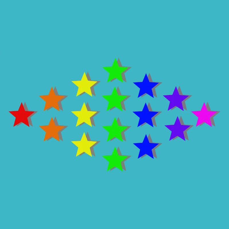 Sterne Regenbogen Geschenkidee bunt