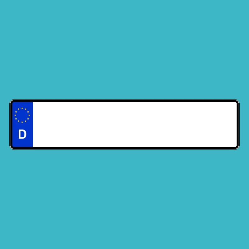 License Plate Blank Individual Gift Idea