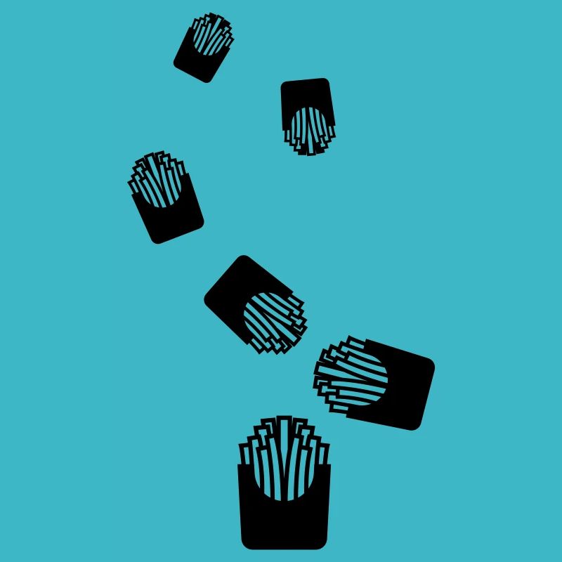 Français symbole de restauration rapide frites