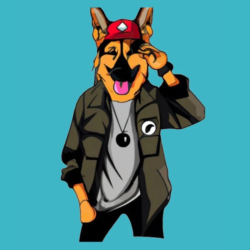 Hund cool mit Cap