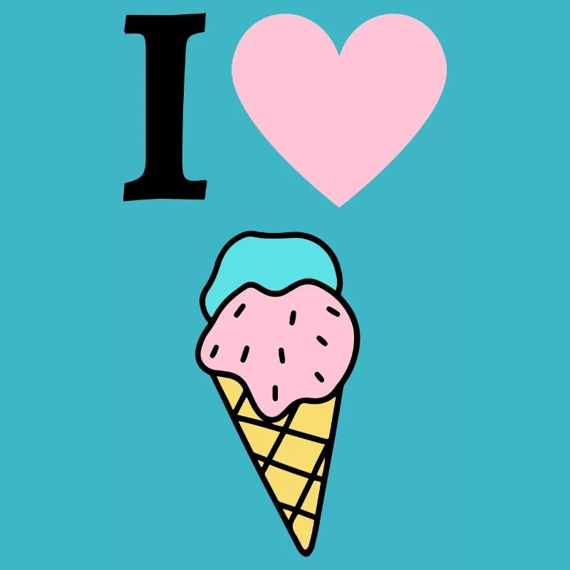 J’adore Ice Cream / Ice Cone Comic Design