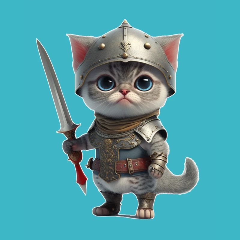 Chat en chevalier