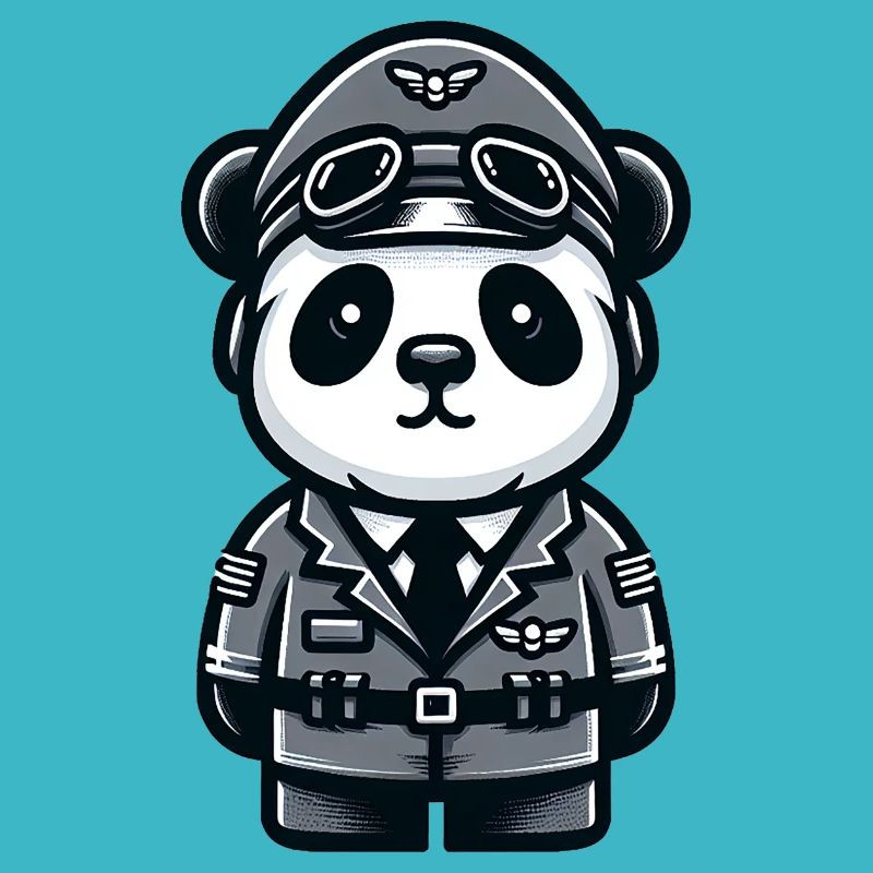 Cute Panda Pilot