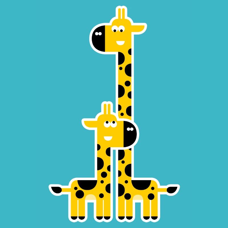 Giraffe und Giraffe