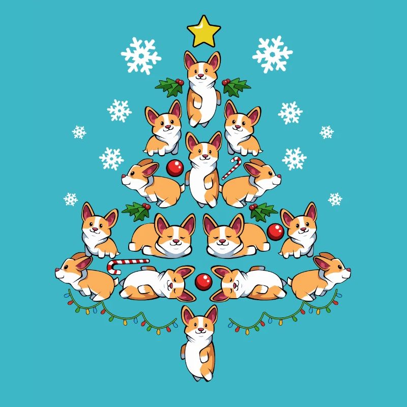 Welsh Corgi arbre de Noël chien Noël