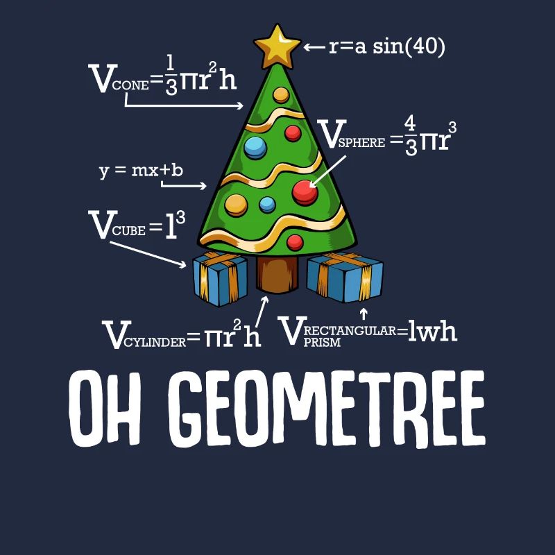 Oh Geometree Merry Christmas Math Arithmetic