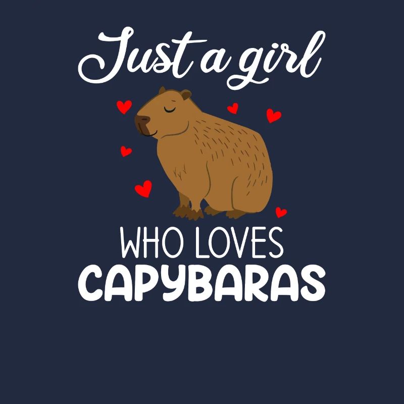 Nur ein Mädchen, das Capybara, Capybara liebt