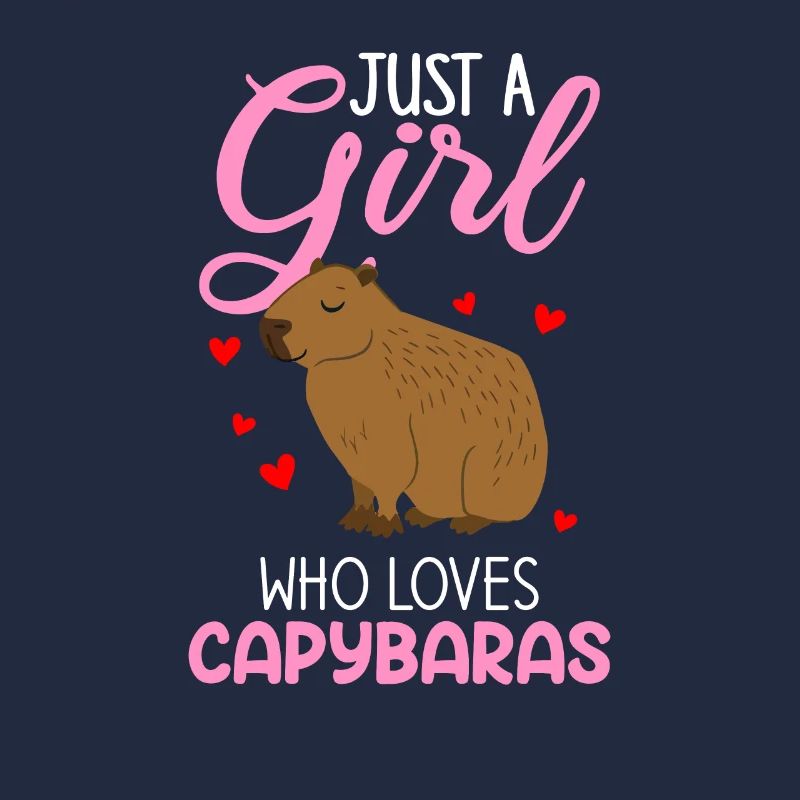 Nur ein Mädchen, das Capybara, Capybara liebt