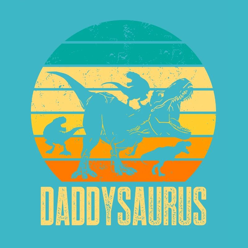 Daddysaurus Papasaurus Tiranosaurus Rex farbige
