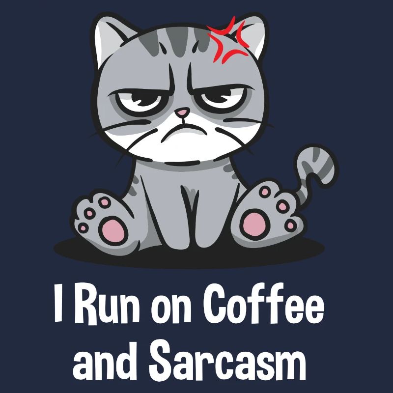 Ich renne mit Kaffee und Sarkasmus lustiger Kaffee