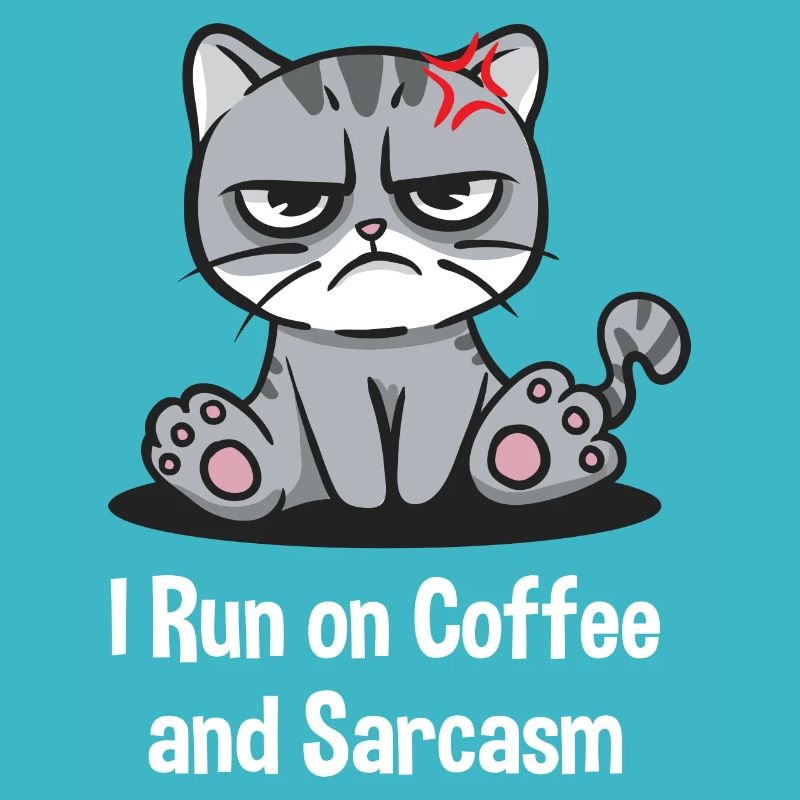 Je cours avec du café et du sarcasme drôle de café