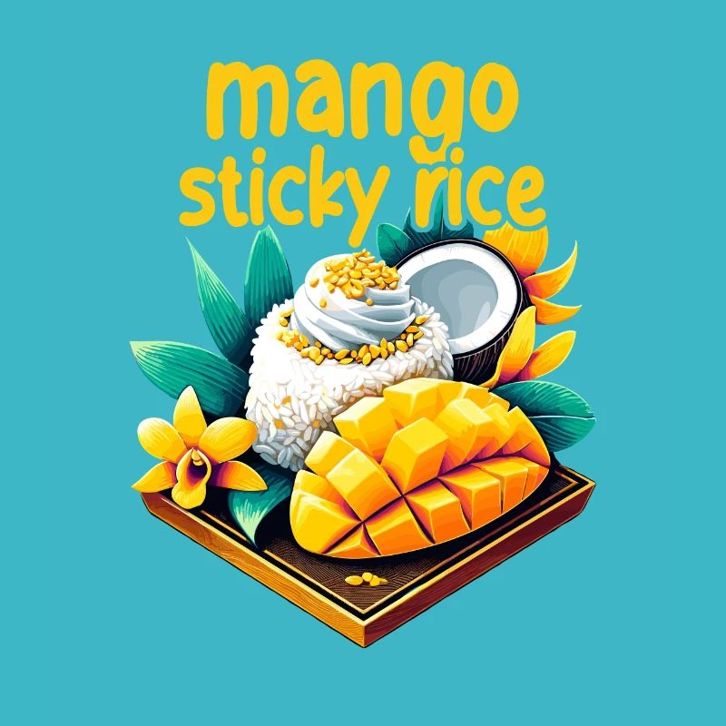 Süßer Mango-sticky-reis Thailändisches Essen