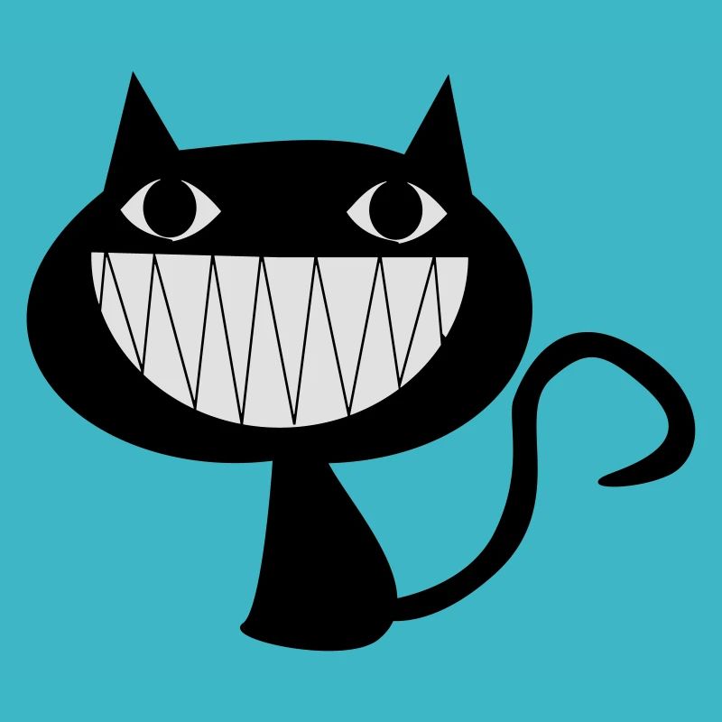 Chat qui rit avec des dents