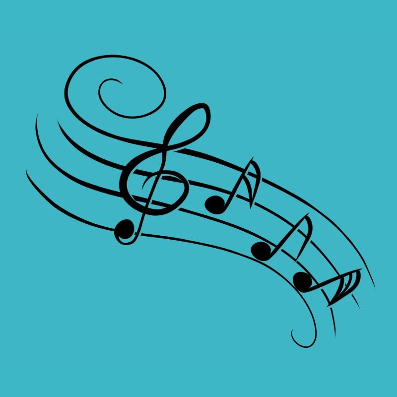 Notes de musique - noir