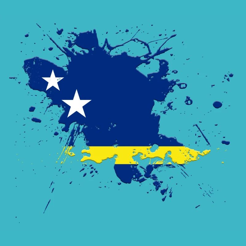 Le drapeau de Curaçao comme une touche de couleur