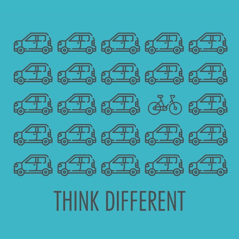 Think Different, Traffic Turnaround, Bicycle
