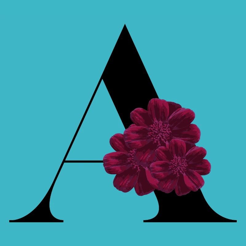 lettre A fleuris