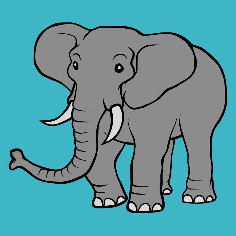 Grand éléphant gris