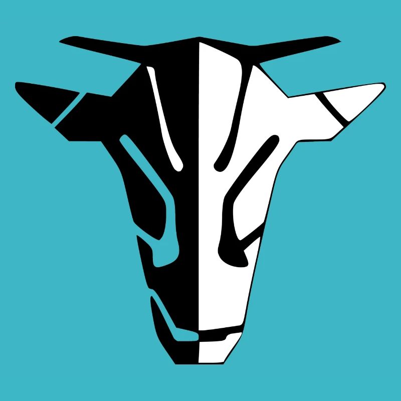 Stylized cow's head