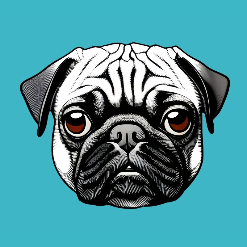 Pug Design Motif d’impression graphique