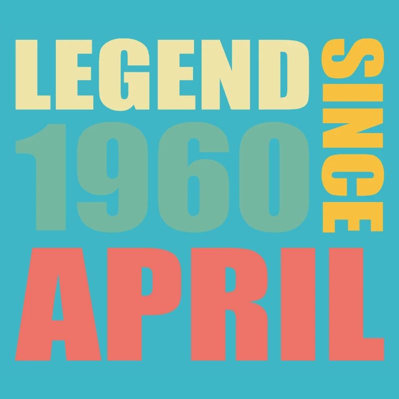 63e anniversaire Avril Né 1960 Idée cadeau