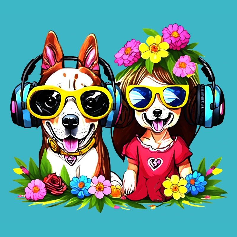 Chien heureux