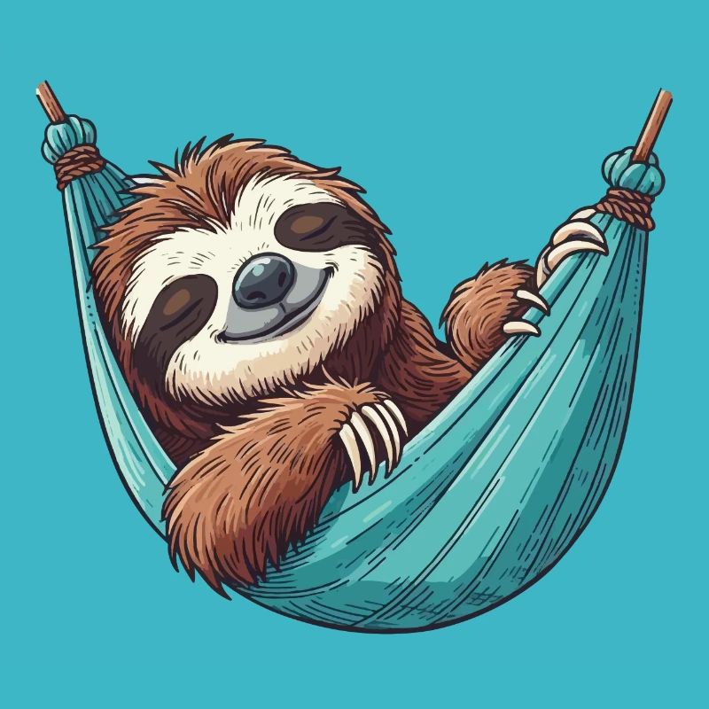 Sloth sleeping in hammock pajamas